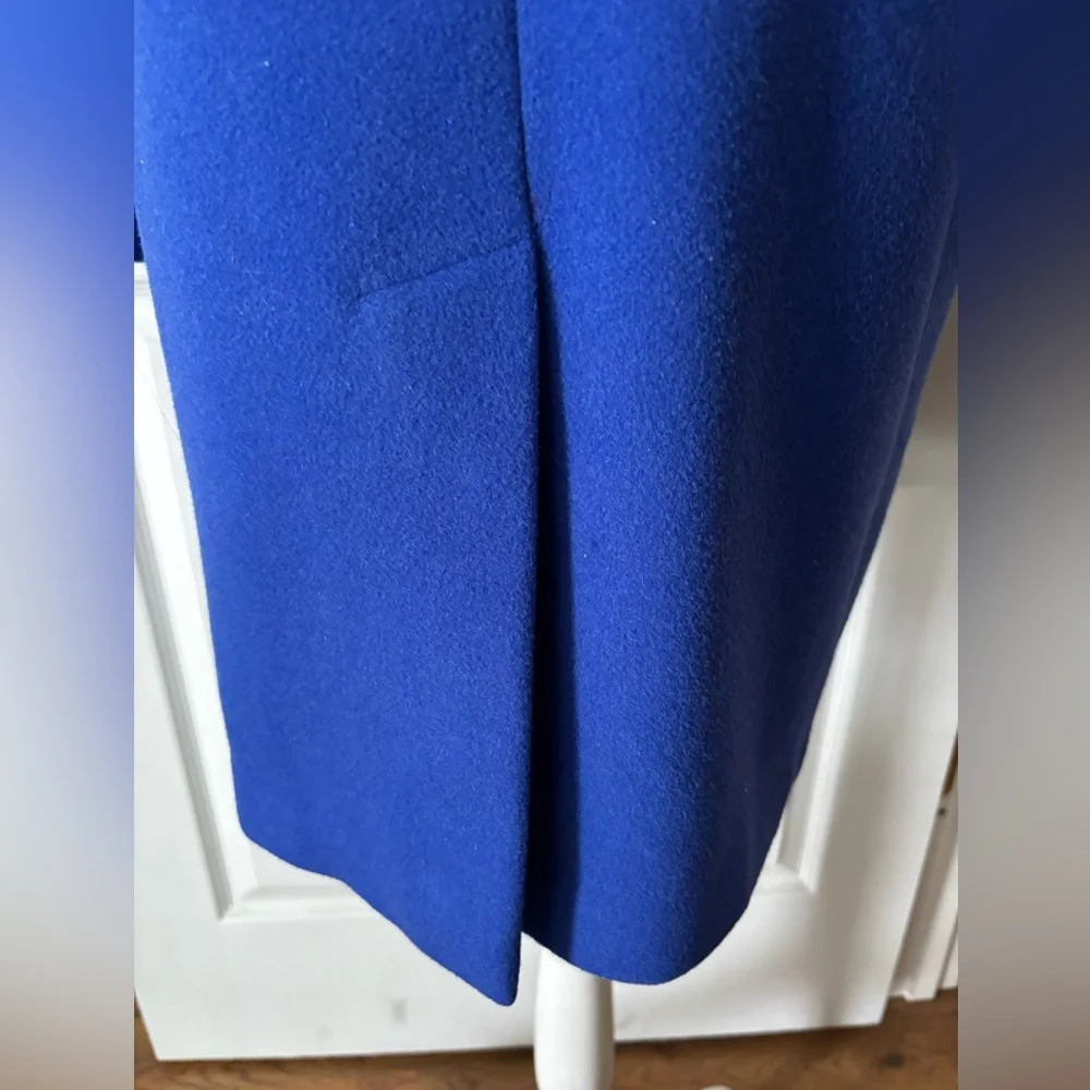 Classics By S. Rothschild Women's 100% Wool Pea Coat Royal Blue size 8 READ